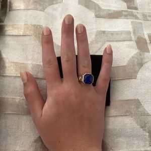 Color Rocks Lagos blue lapis statement ring size 7